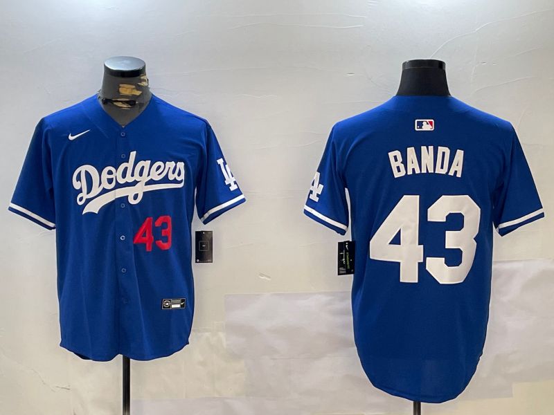 Men Los Angeles Dodgers #43 Banda Blue Game 2024 Nike MLB Jersey style 12111